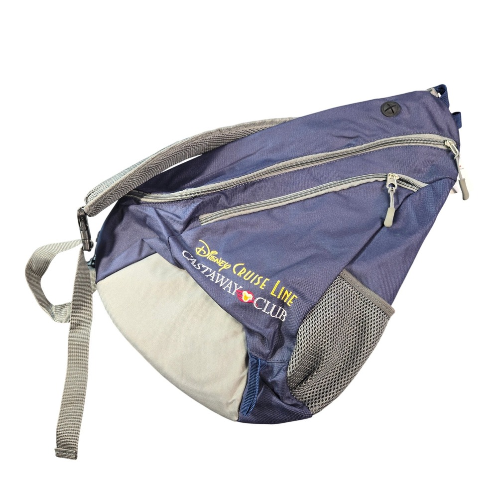 Disney Cruise Line Castaway Club Sling Backpack Navy Blue Crossbody Bag Travel